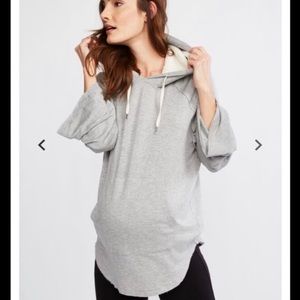 Splendid maternity hoodie with sherpa lined hood